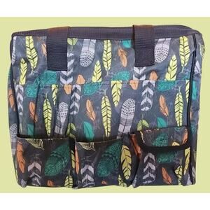 Thirty-One 31 Get Creative Carry All Tote Bag Organizer In Falling Feathers New